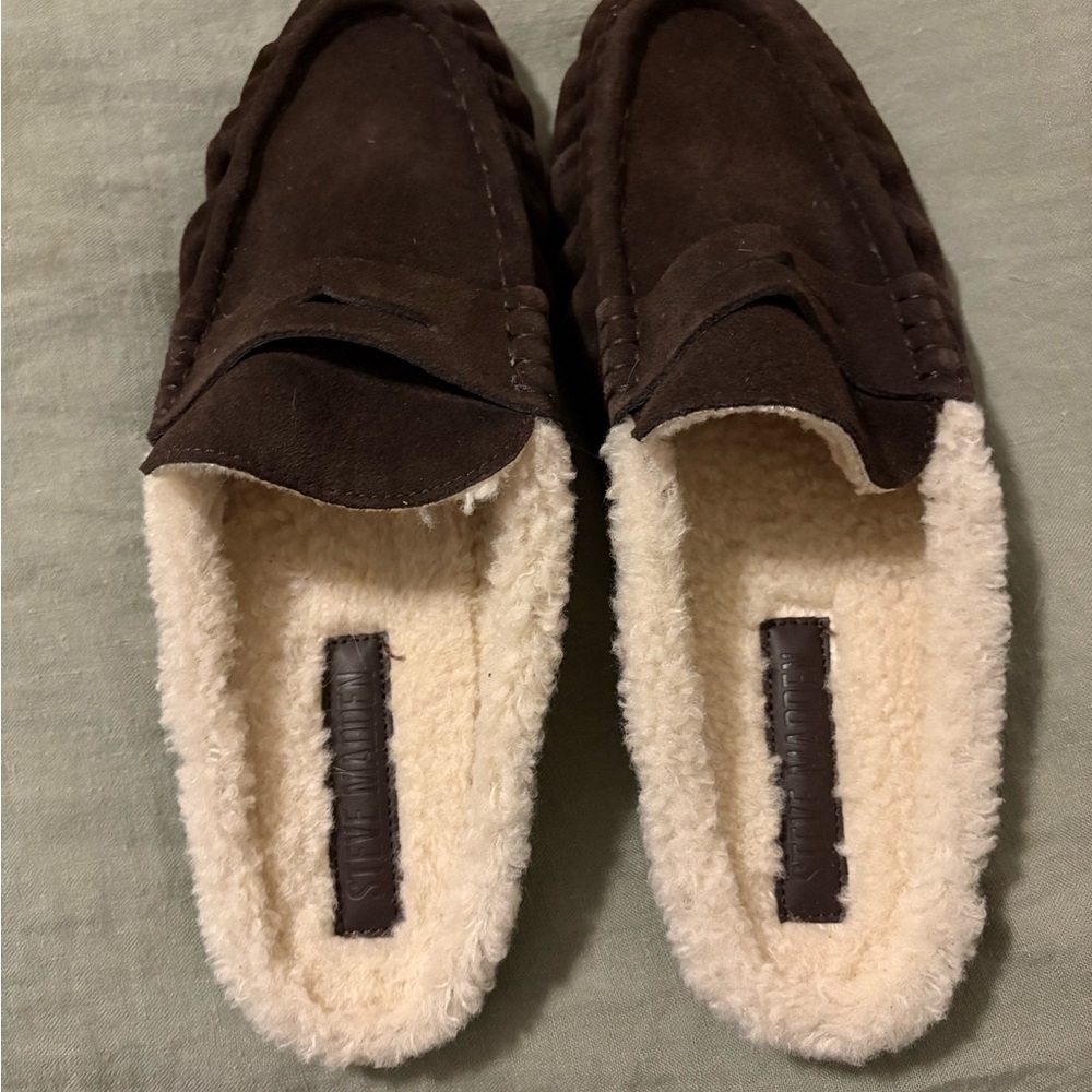 Steve Madden Rafe Faux Fur Chocolate Brown